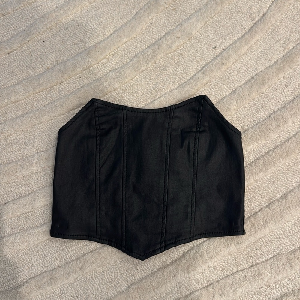 Edikted Faux Leather Corset